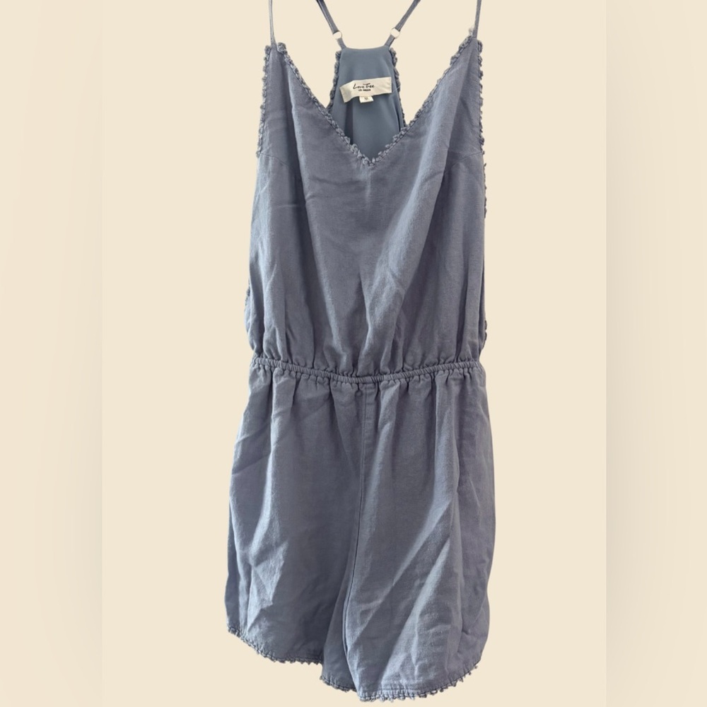 Love Tree Women's‎ Soft Blue Romper